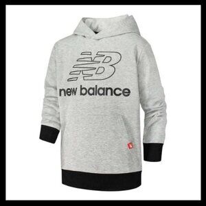New Balance Unisex Kids Toddler Unisex Gray Size Large Heather Hooded Sweatshirt